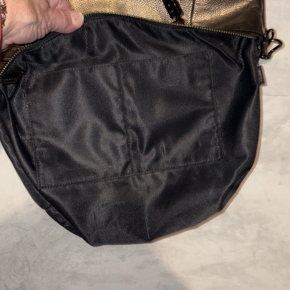 Coach  Madison metallic golden bronze satchel  Crossbody bag gunmetal hardware - Picture 15 of 17